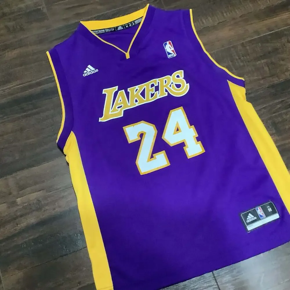 Adidas Los Angeles Lakers Kobe Bryant #24 NBA Basketball Youth Jersey Size M